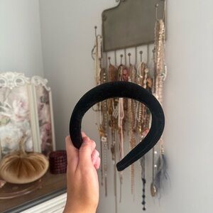 Black Velvet Thick Padded Headband